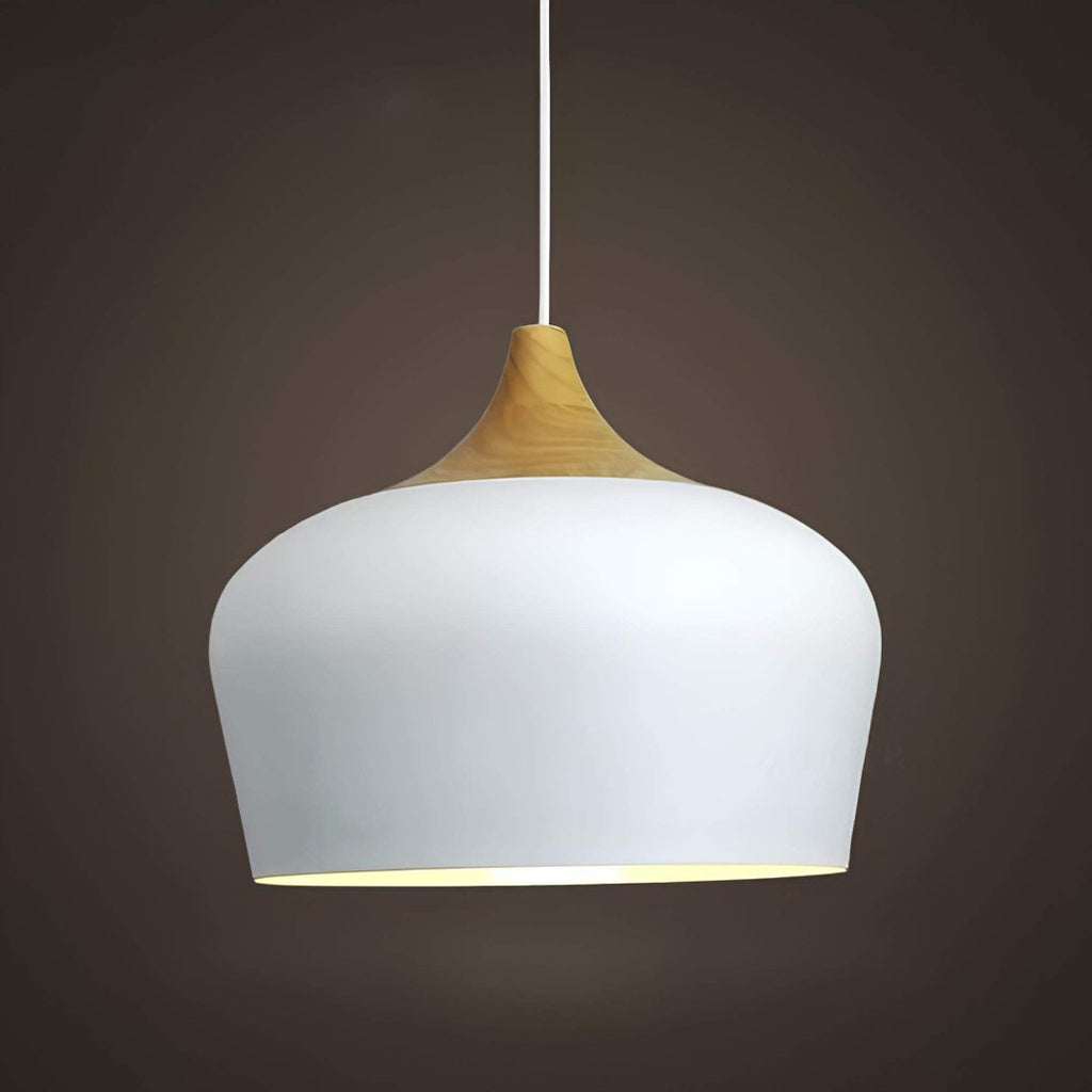 Liora Modern Pendant Light With Warm Wood For Dining Tables