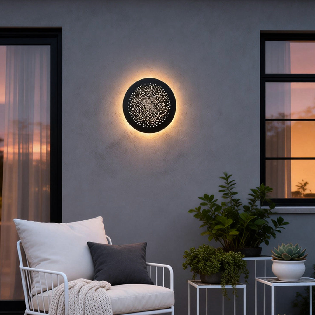 Eclipse Halo perforeret væglampe | Ventumra