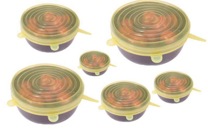 FlexiCover SmartSeal — 6 Reusable Silicone Food Lids