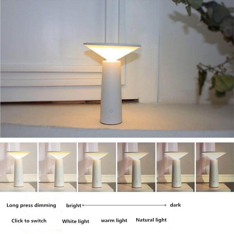 LumaTouch Desk Lamp 3 Mode LED Rechargeable Touch Switch
