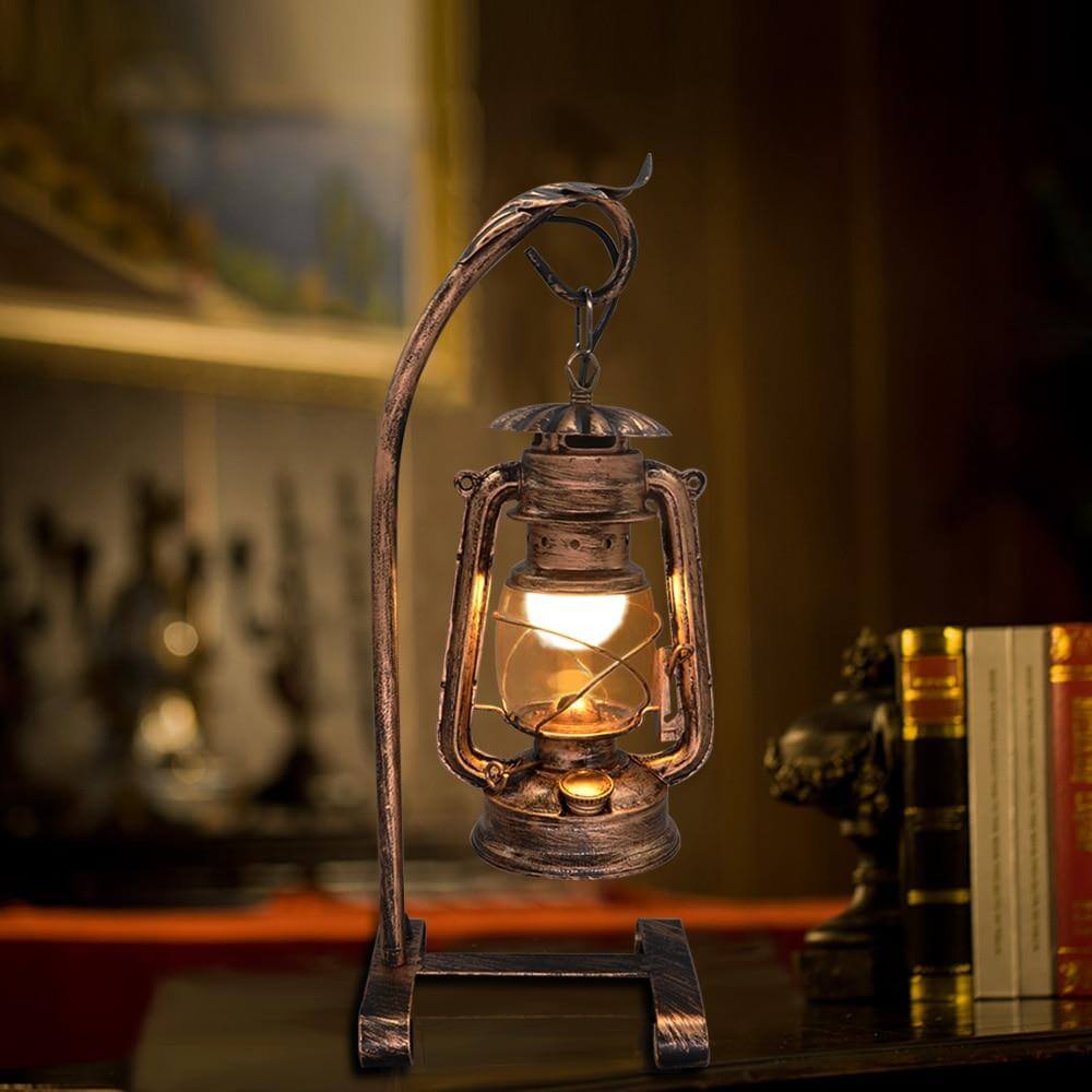 Valeon Vintage Table Lamp Industrial Iron Decor For Home