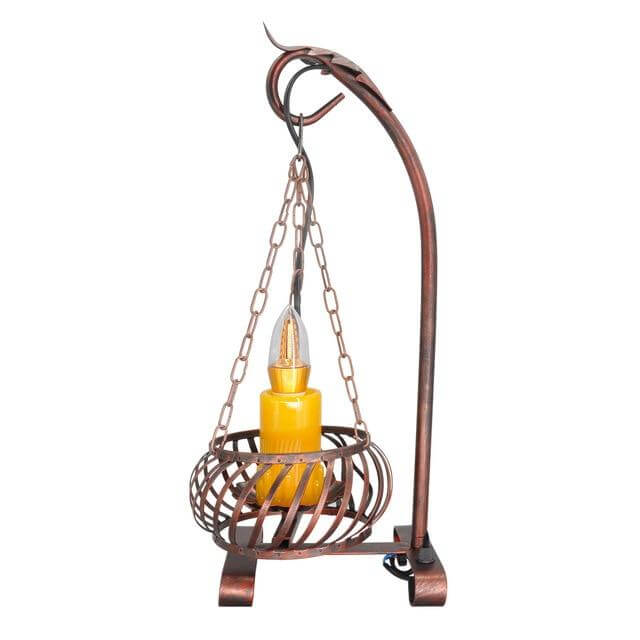 Valeon Vintage Table Lamp Industrial Iron Decor For Home