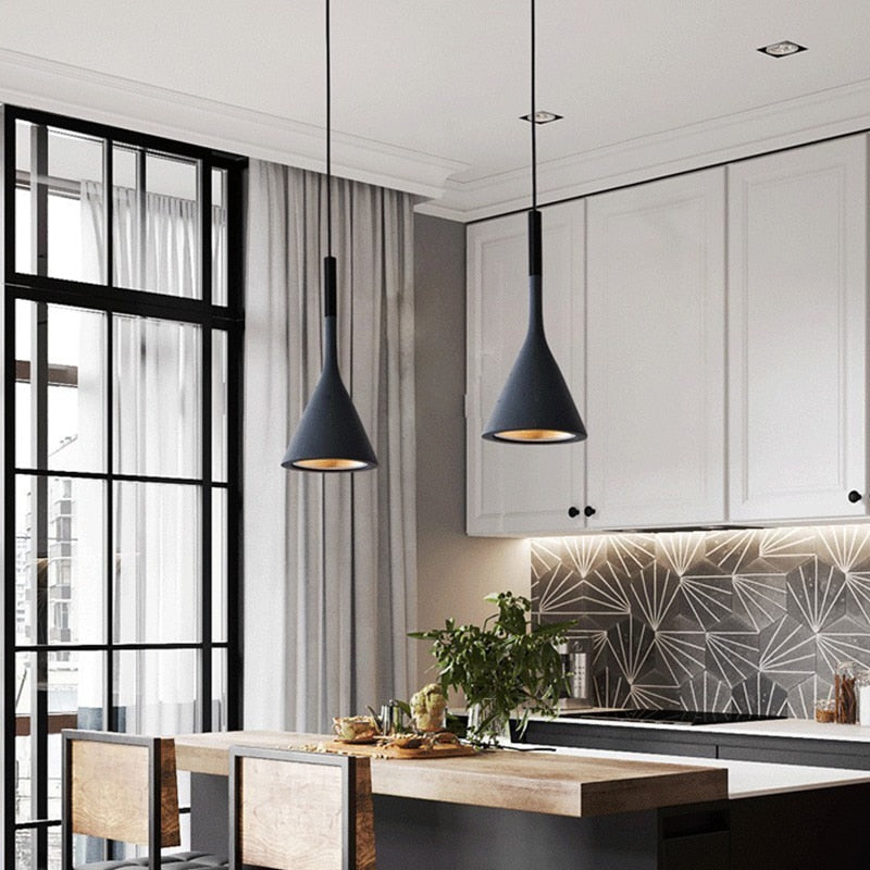 Nordic Modern Pendant Lights With Matte Finishes And Adjustable Height