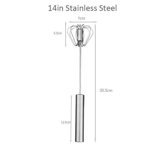 MixMaster Stainless Steel Whisk — Splash-Free Sauce & Egg Mixing