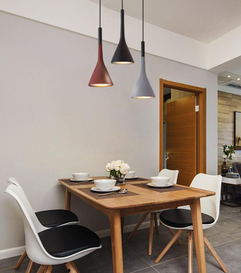 Nordic Modern Pendant Lights With Matte Finishes And Adjustable Height