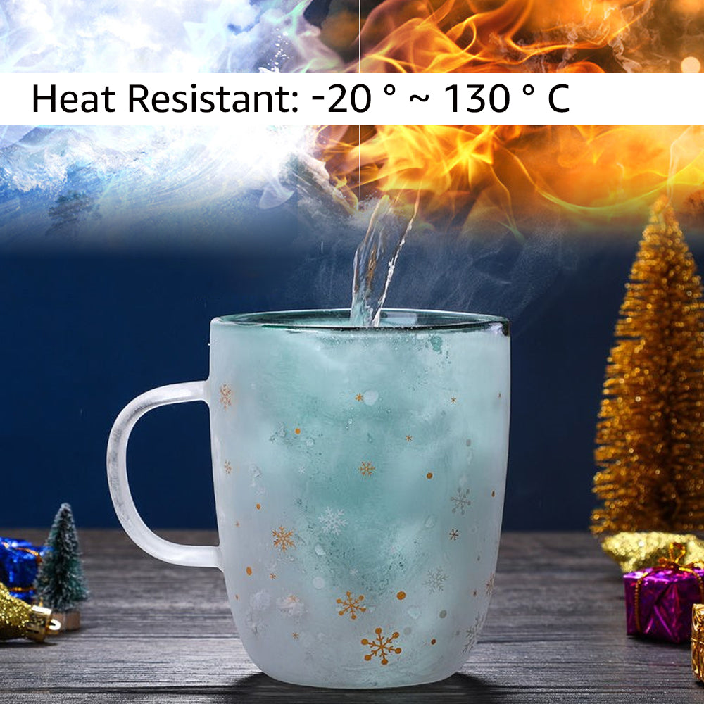 FrostyMug dubbelväggad julkaffemugg - träddesign