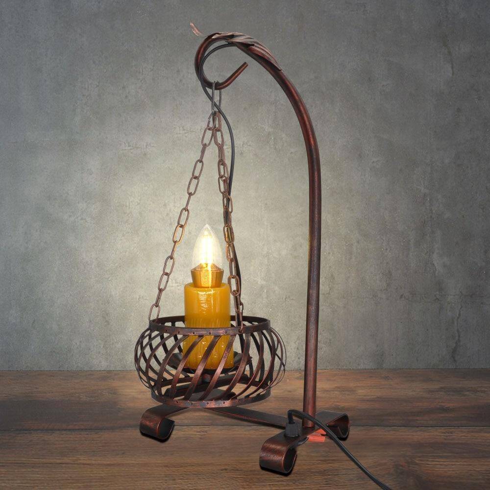 Valeon Vintage Table Lamp Industrial Iron Decor For Home
