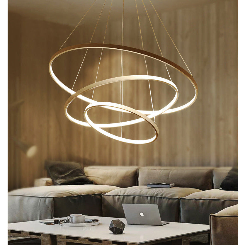 SolaraHalo Ring Light Pendant With Warm White LEDs For Ceiling