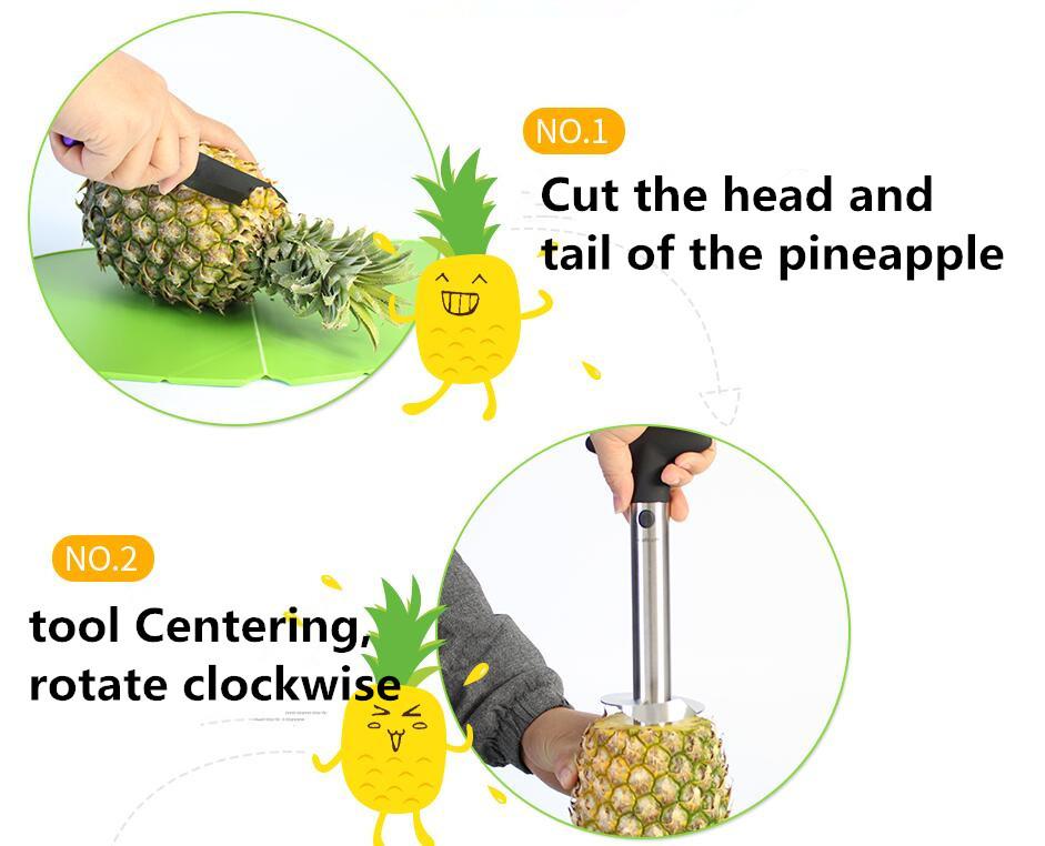 Stainless Steel Pineapple Corer and Slicer — Easy Fruit Prep