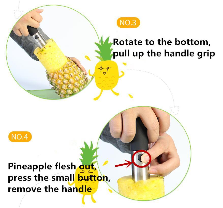 Stainless Steel Pineapple Corer and Slicer — Easy Fruit Prep