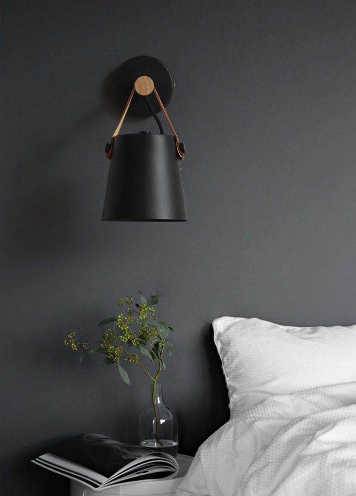 Elara Nordic Wood Wall Lamp With Iron Shade