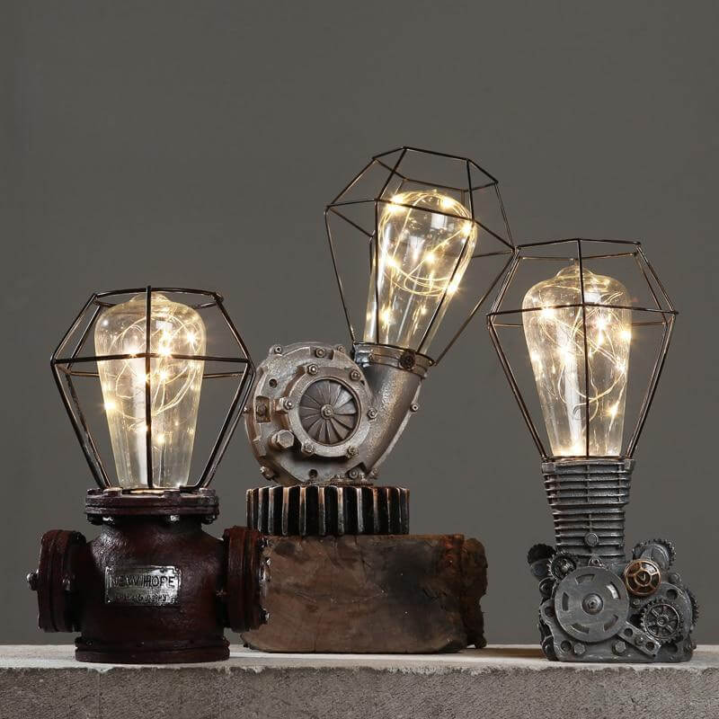 Snornament Vintage European Style Resin Table Lamps
