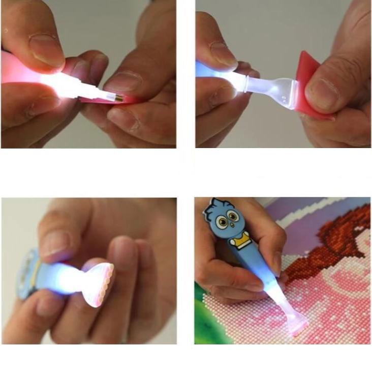 עט לציור ביהלומים LED GlanzStift — קצה מואר