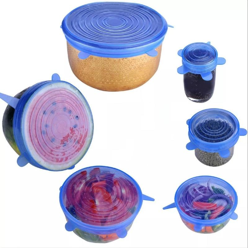FlexiCover SmartSeal — 6 Reusable Silicone Food Lids