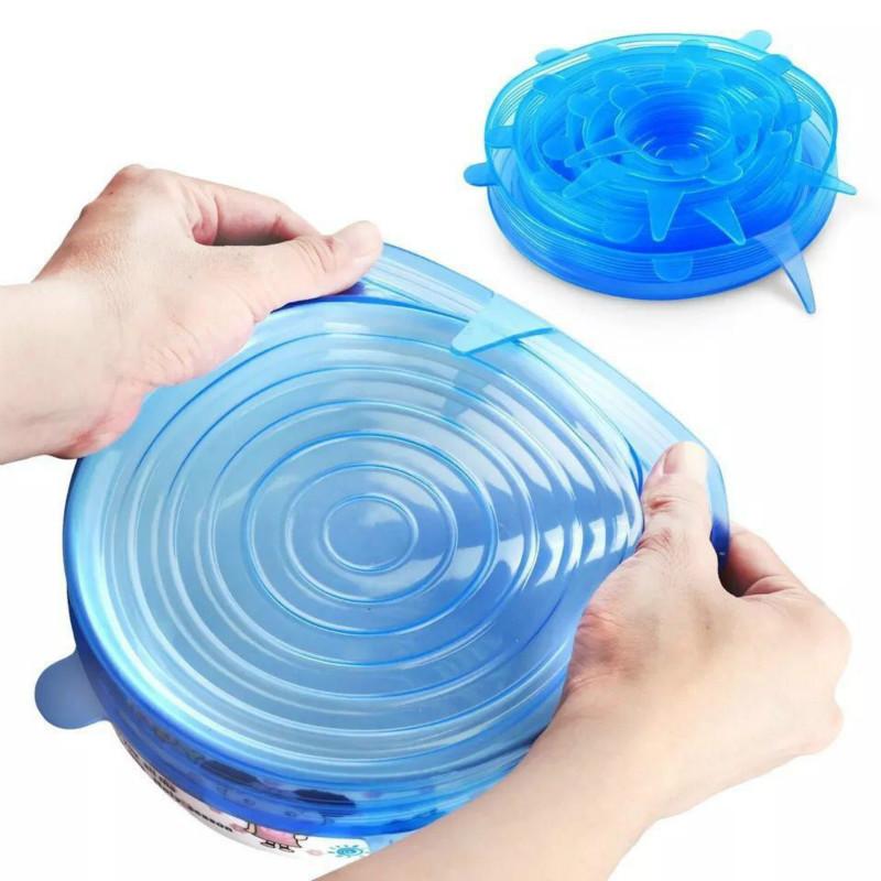 FlexiCover SmartSeal — 6 Reusable Silicone Food Lids