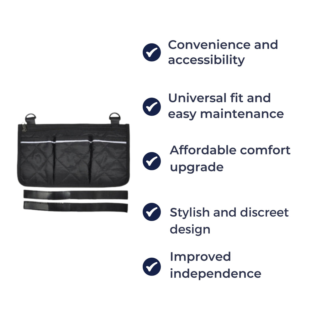 Wheelchair Side Bag — Quick-Access Multiple-Compartment Storage