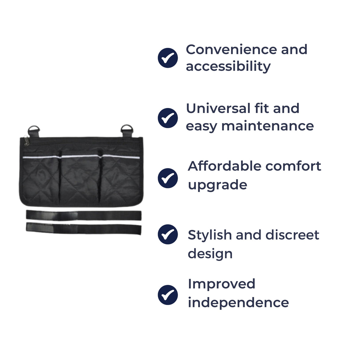 Wheelchair Side Bag — Quick-Access Multiple-Compartment Storage