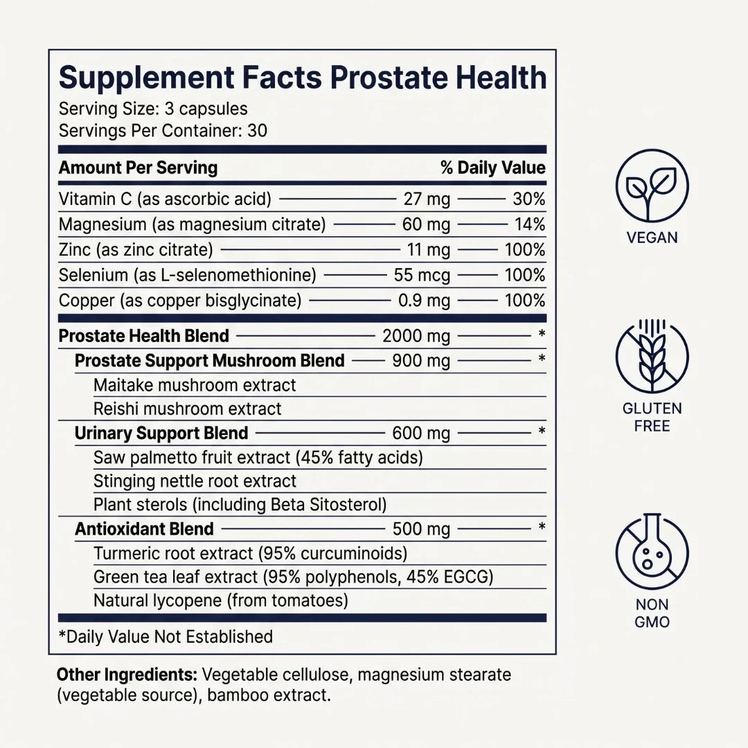 Natural Prostate Health Capsules: Support Urinary Flow & Uninterrupted Sleep