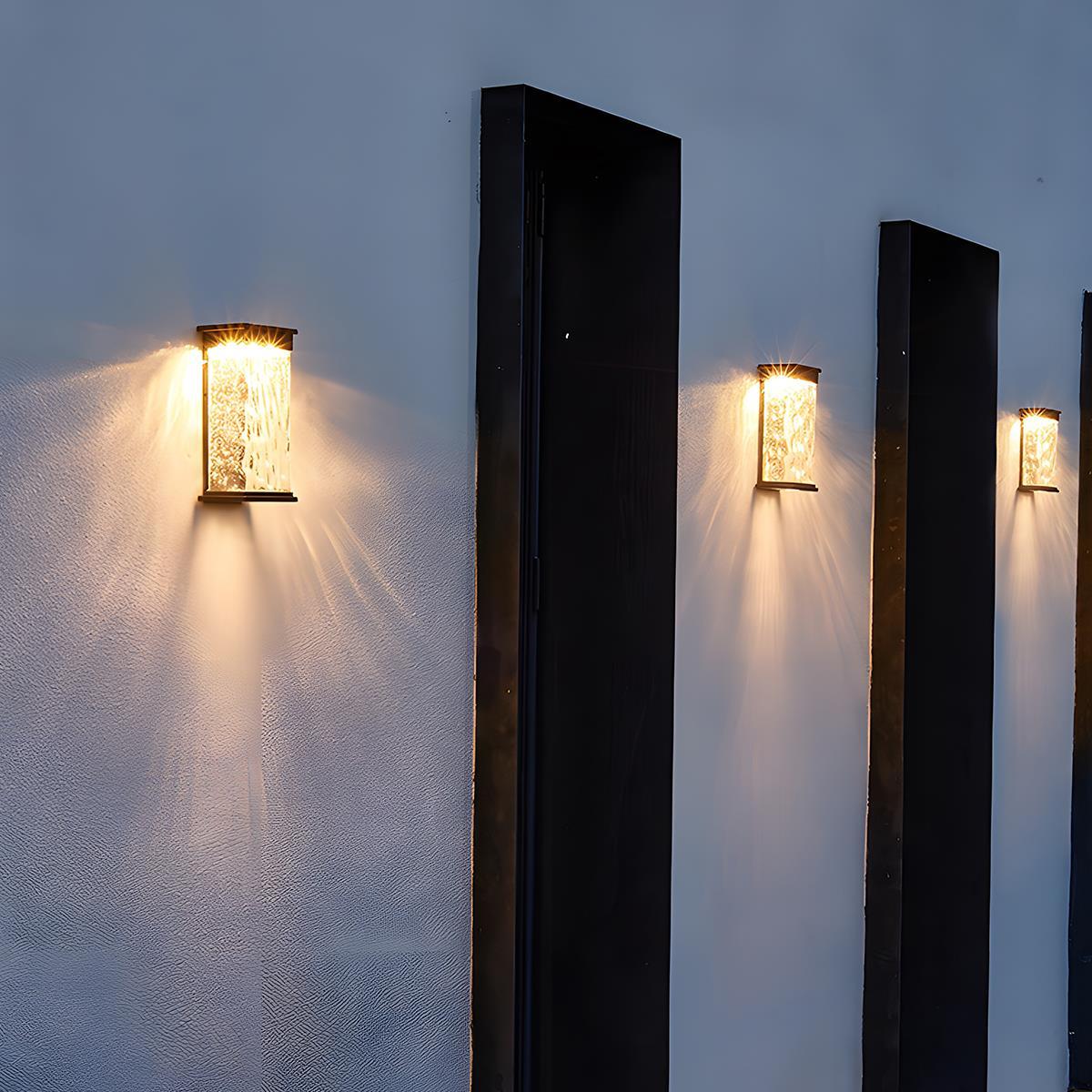 Outdoor-Wandleuchte aus Wasserglas | Ventumra
