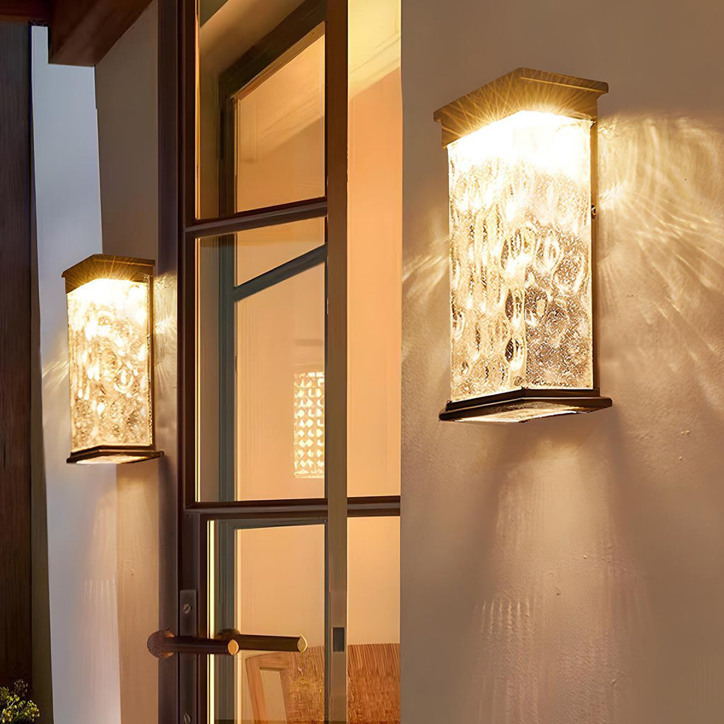 Outdoor-Wandleuchte aus Wasserglas | Ventumra
