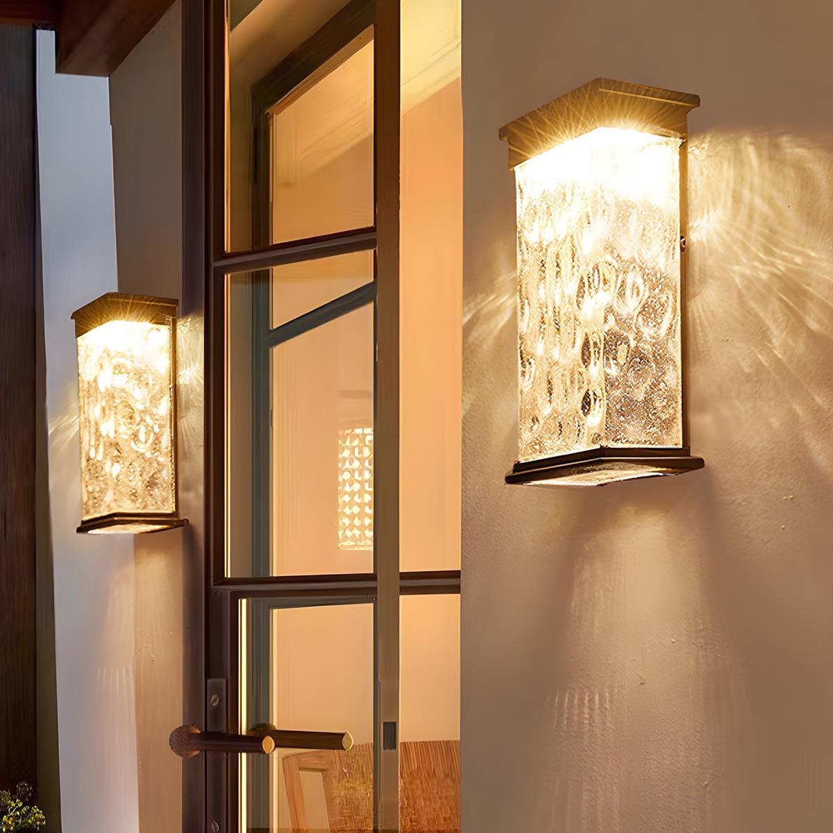 Outdoor-Wandleuchte aus Wasserglas | Ventumra