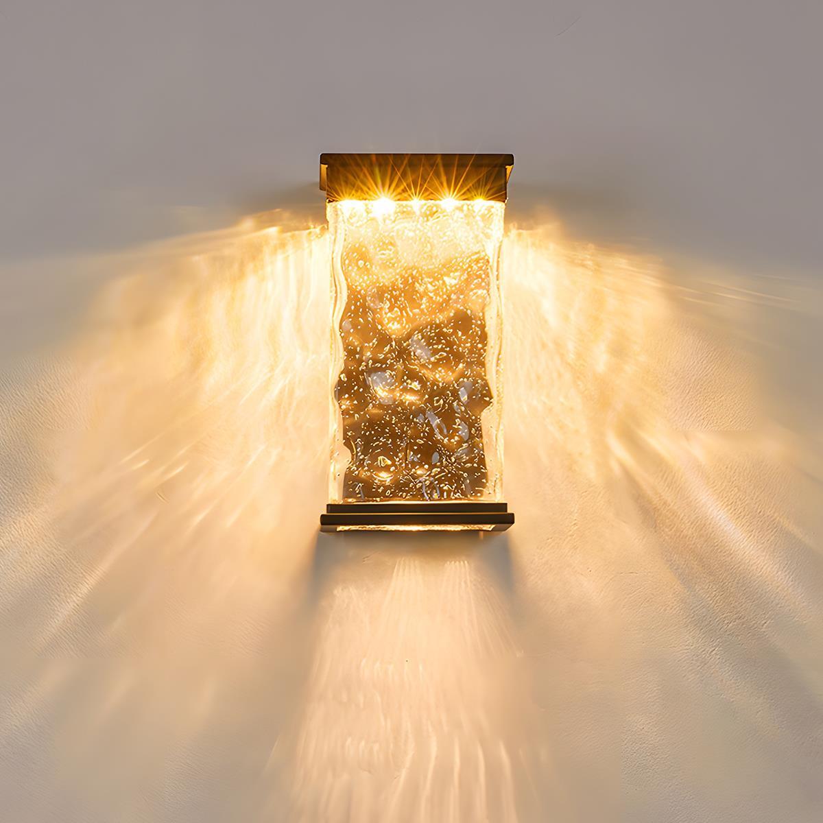 Outdoor-Wandleuchte aus Wasserglas | Ventumra