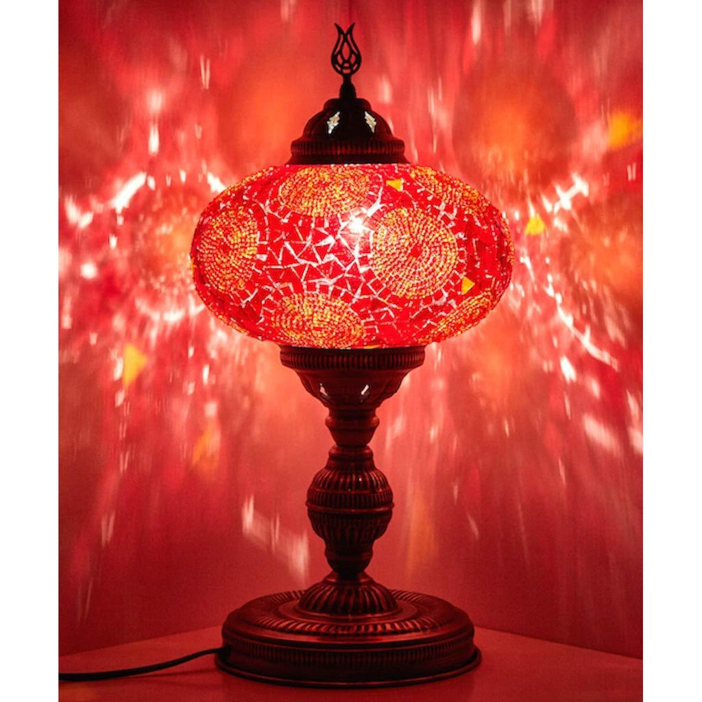 Elegant Astra Mosaic Swan Table Lamp Handmade In Turkey