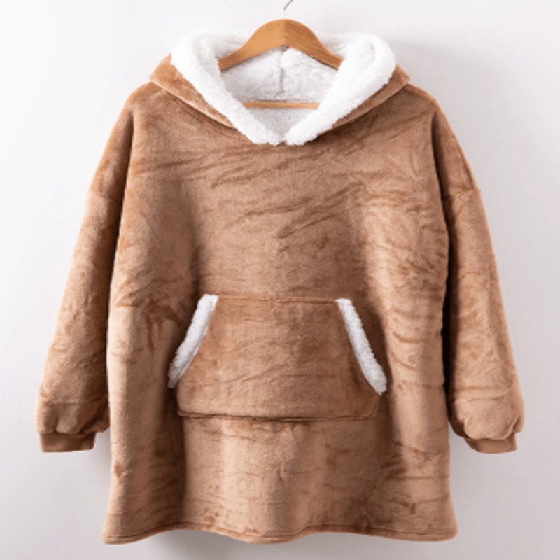 CozyNest Fleece Hoodie Blanket — Mobile Sleeping Quilt Hybrid