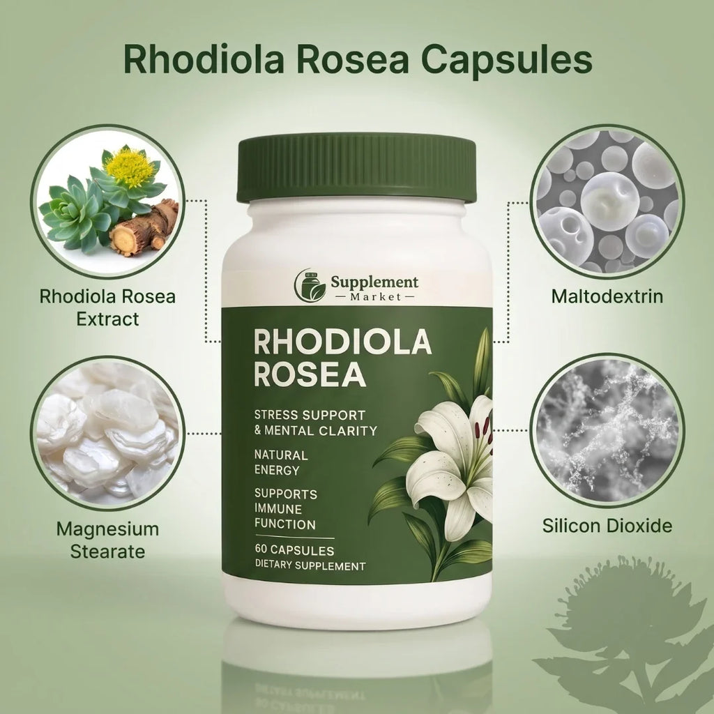 Rhodiola Rosea Capsules: Natural Stress Relief & Calm Energy Support