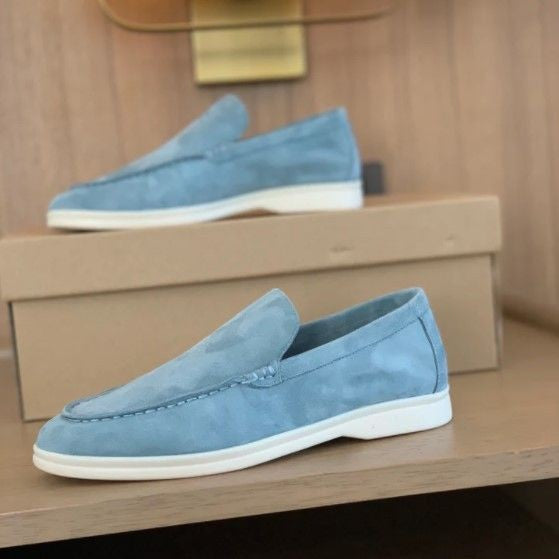 Men's Classic Suede Slip-On Loafers | ventumra