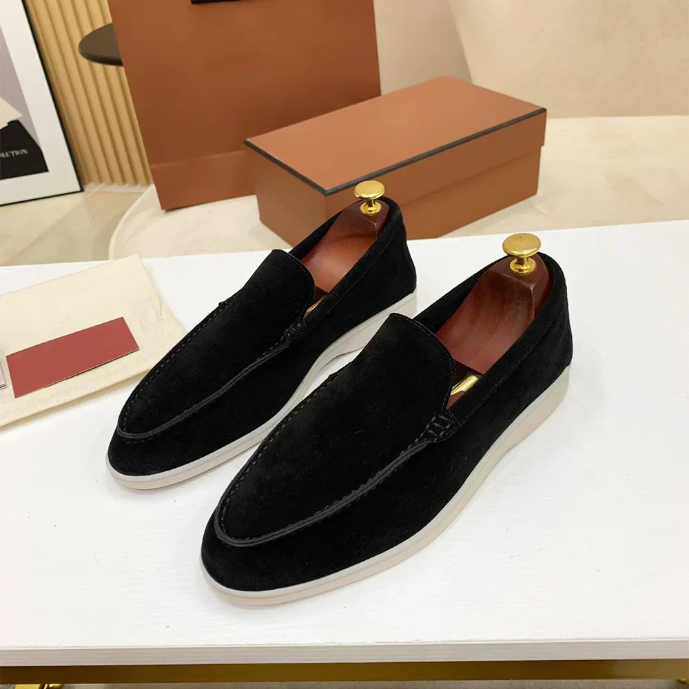 Men's Classic Suede Slip-On Loafers | ventumra