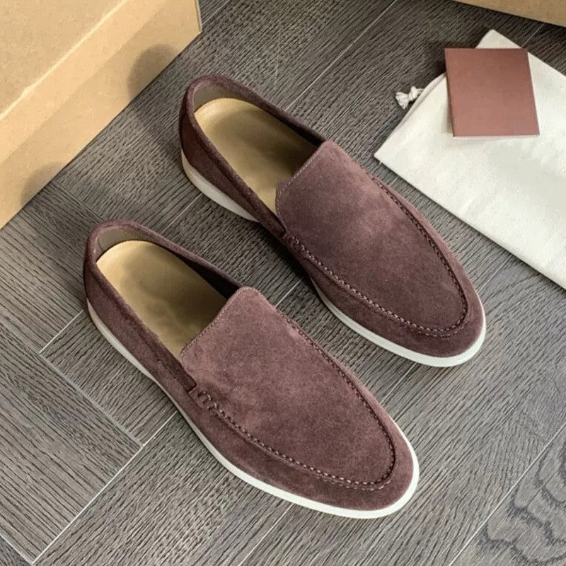 Men's Classic Suede Slip-On Loafers | ventumra