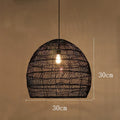 Lirena | Hand-Woven Natural Wicker Pendant Light For Dining