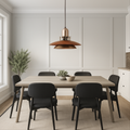 Quorra Walnut Layered Pendant Light For Dining Rooms by Lunera