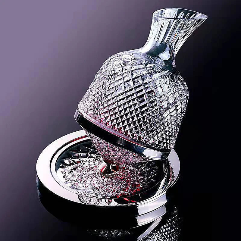 Spinning Crystal Beverage Carafe - Elegant Table Accent | ventumra