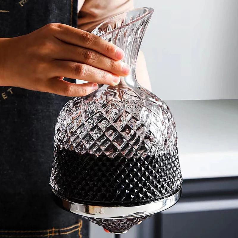 Spinning Crystal Beverage Carafe - Elegant Table Accent | ventumra