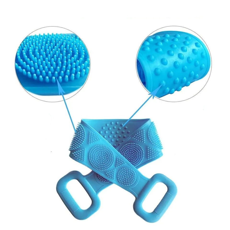 Long-Handle Back Brush — Deep Cleansing Massage Scrubber