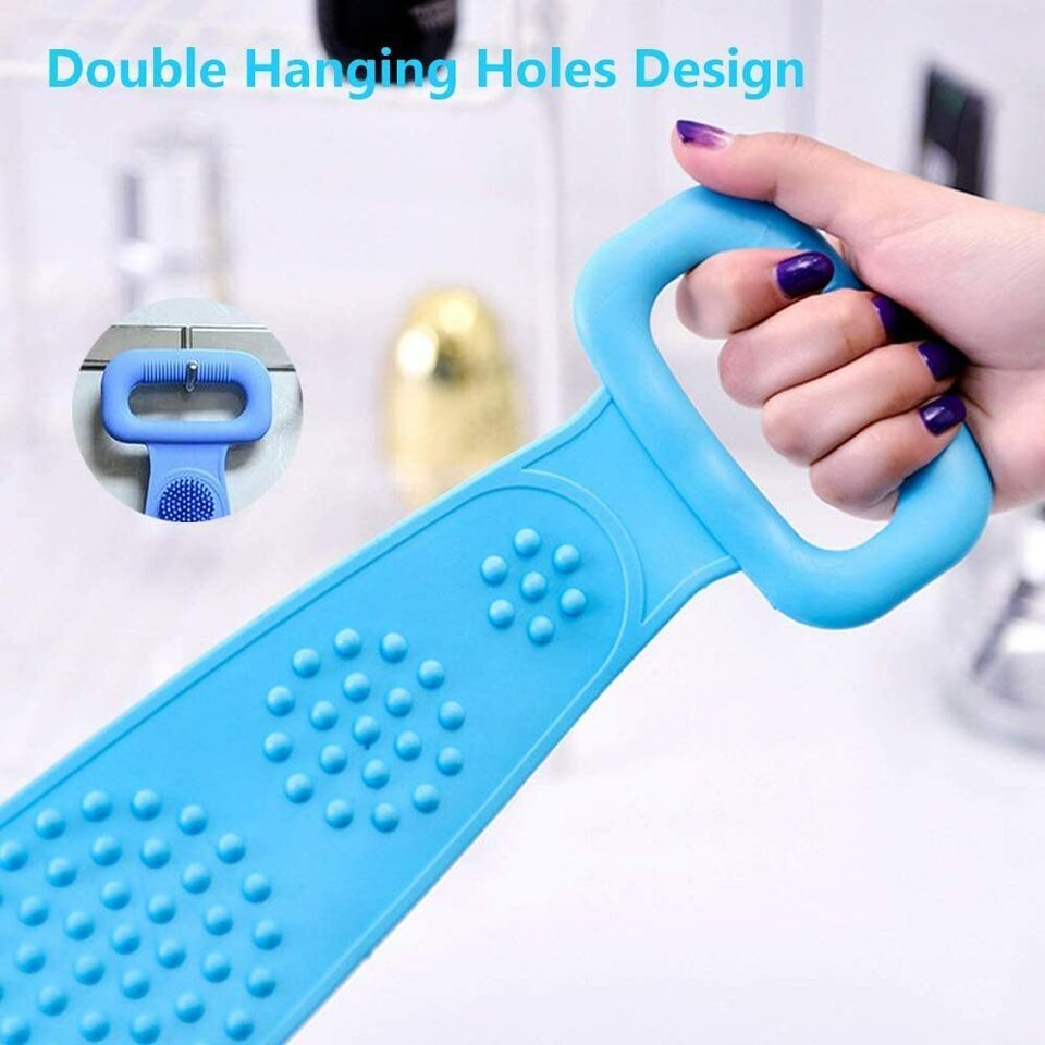 Long-Handle Back Brush — Deep Cleansing Massage Scrubber