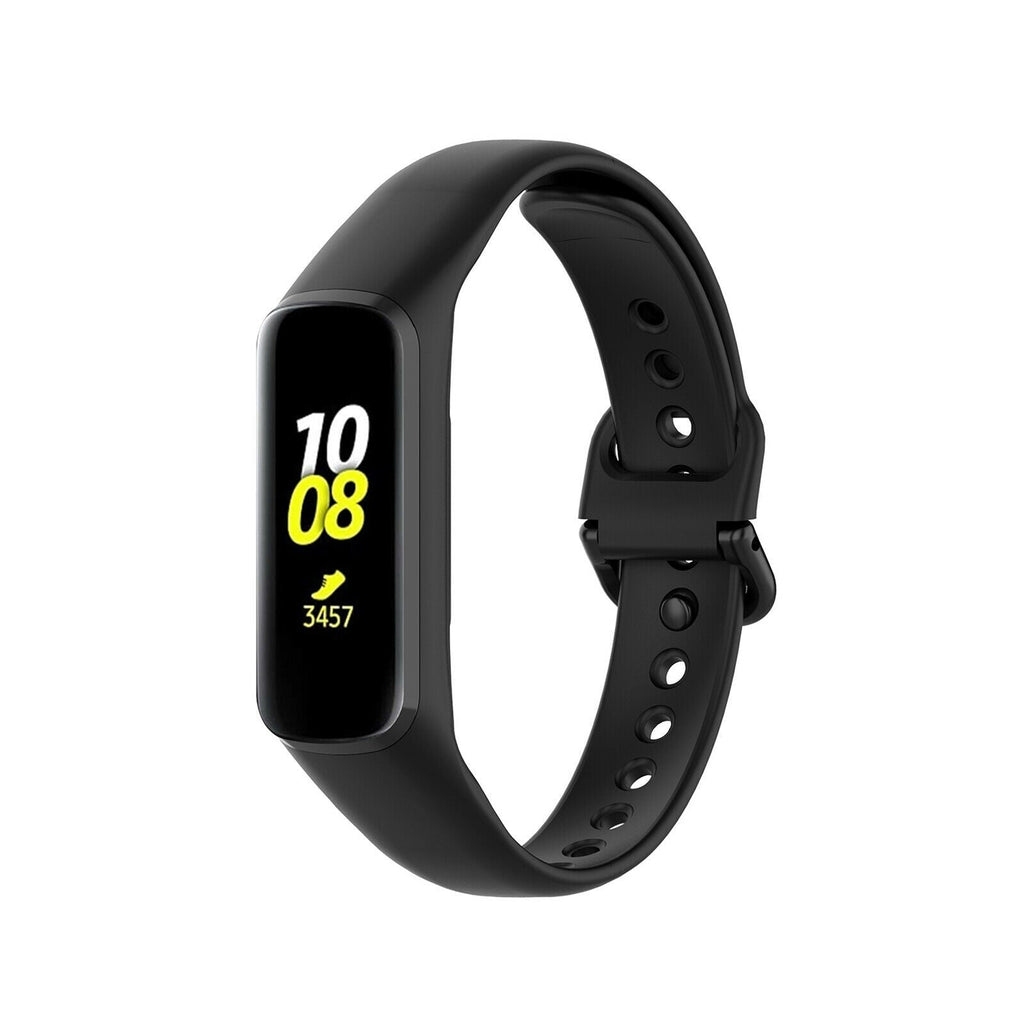 Zamienny pasek z czarnego silikonu do Samsung Galaxy Fit 2 | Ventumra