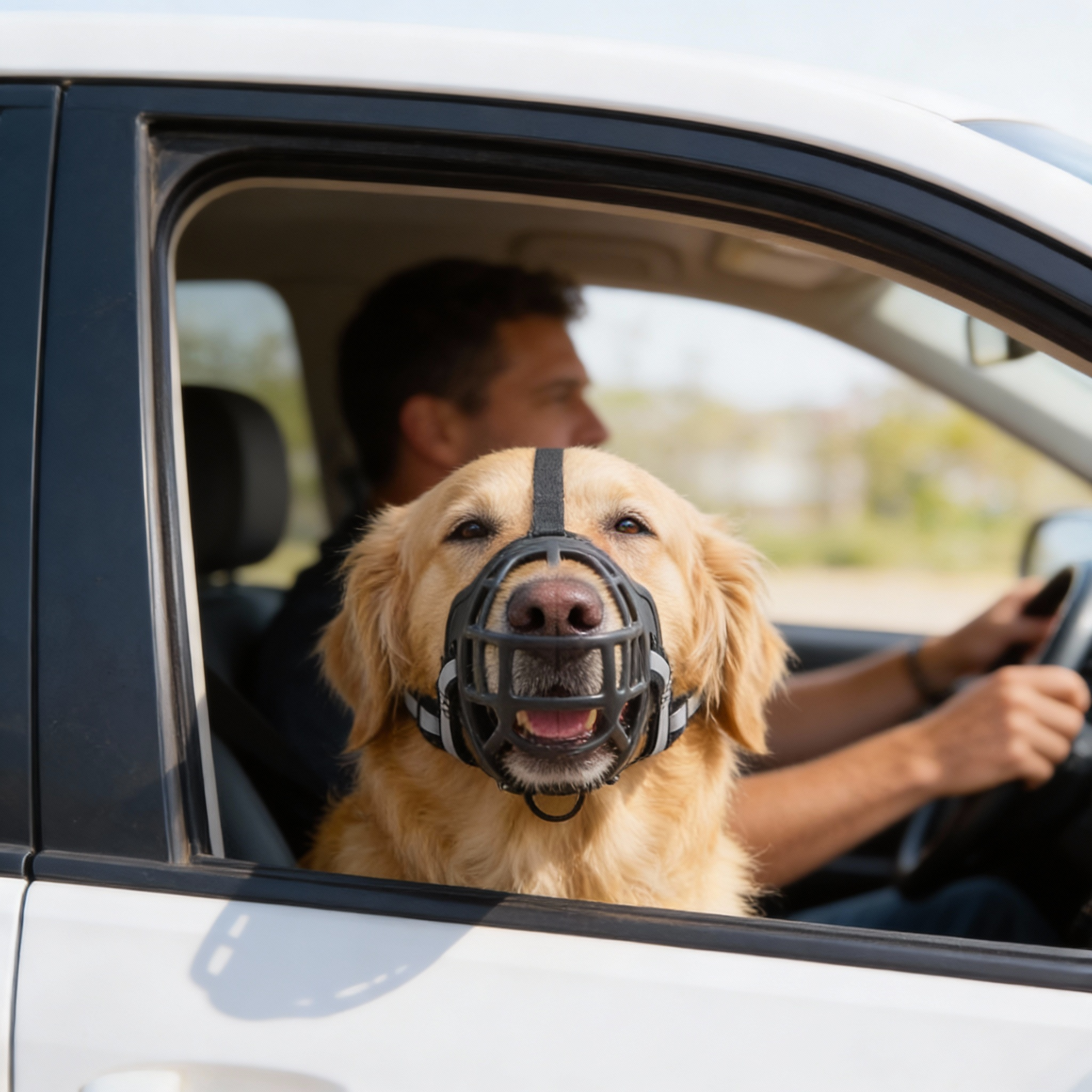 SecureFit Breathable Dog Muzzle for Biting & Barking Control | ventumra