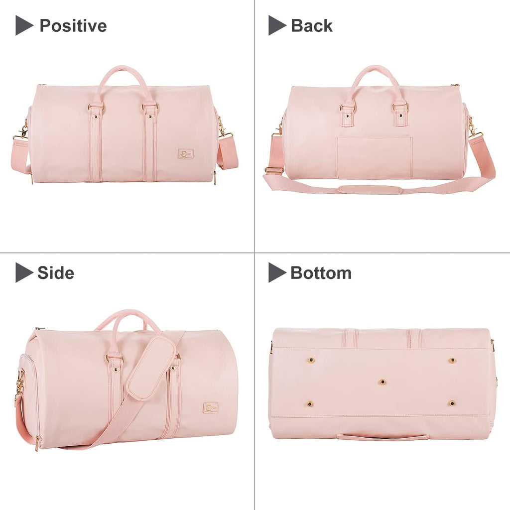 Convertible PU Leather Garment Duffel – Carry-On Weekender Suit Travel Bag | ventumra