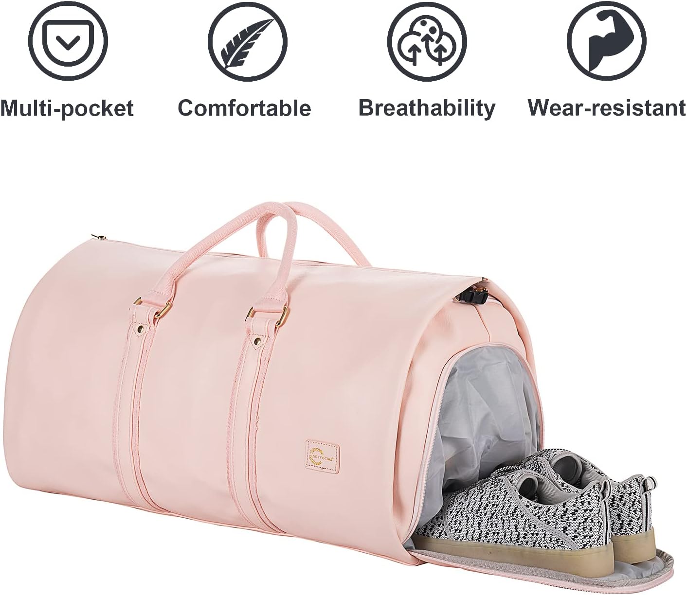 Convertible PU Leather Garment Duffel – Carry-On Weekender Suit Travel Bag | ventumra