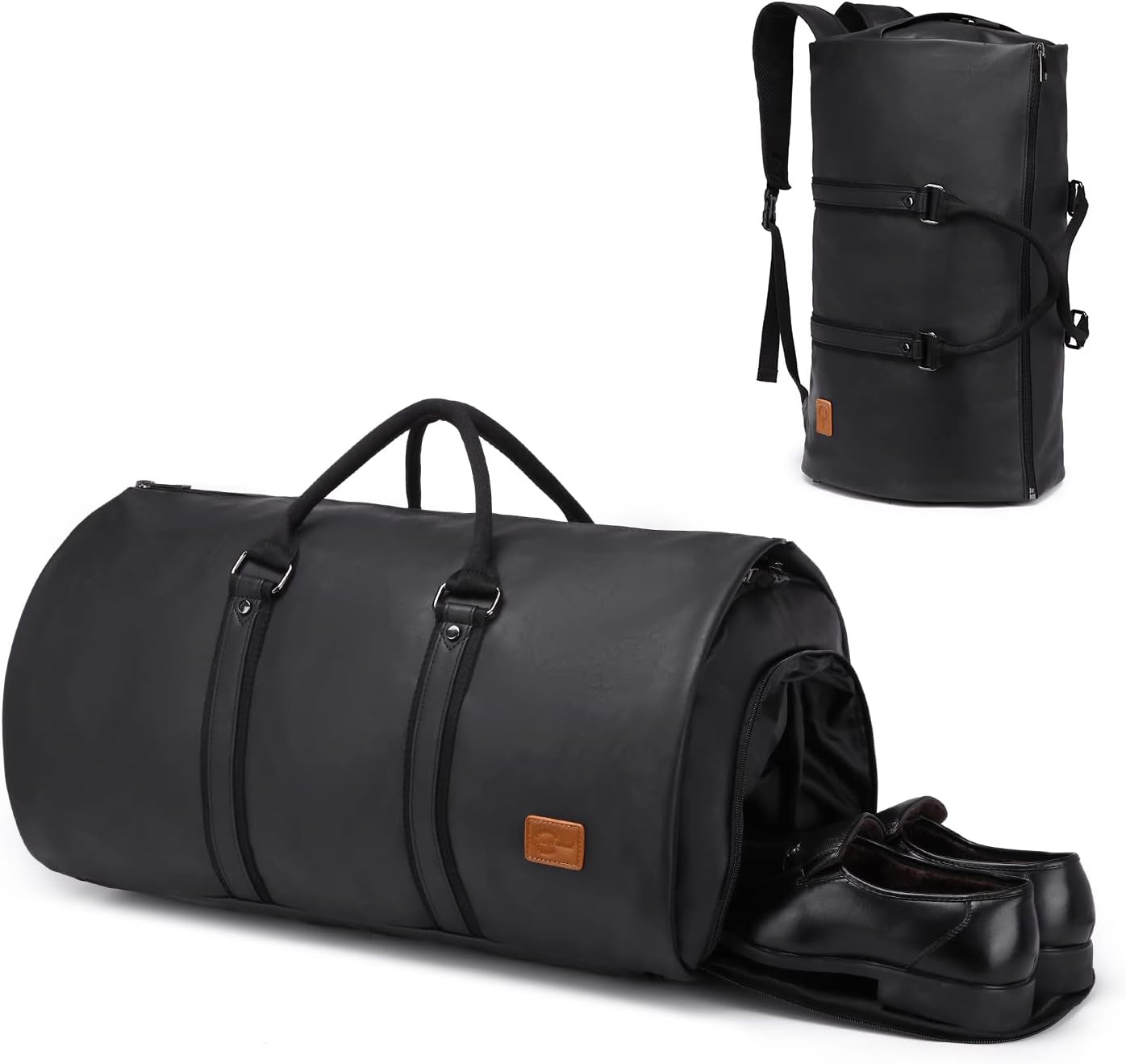 Convertible PU Leather Garment Duffel – Carry-On Weekender Suit Travel Bag | ventumra