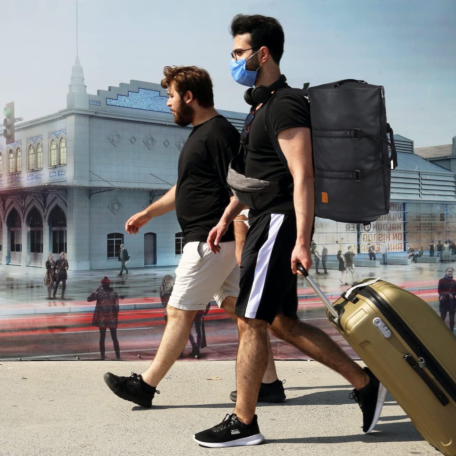 Convertible PU Leather Garment Duffel – Carry-On Weekender Suit Travel Bag | ventumra