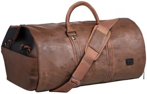 Convertible PU Leather Garment Duffel – Carry-On Weekender Suit Travel Bag | ventumra