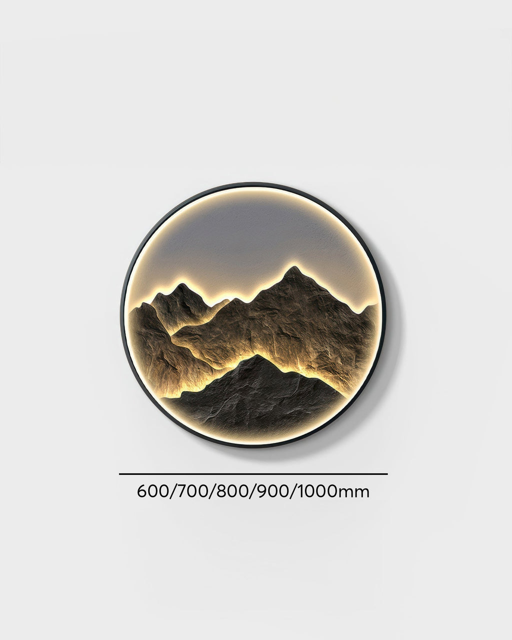 Luxe Mountain Refuge Circle Wall Decor Lamp with Warm Glow