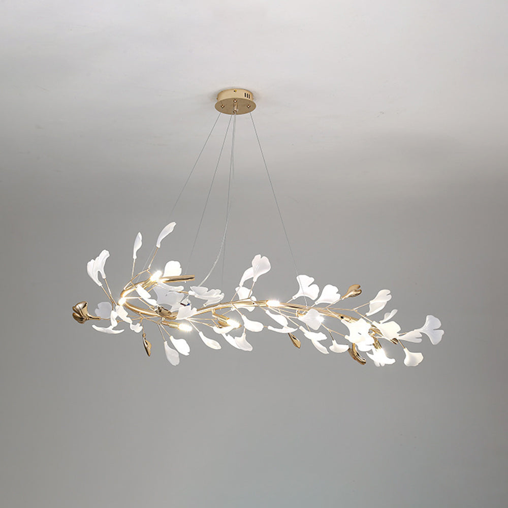 Olivia  Modern Art Deco Metal & Ceramic Chandelier, Gold | ventumra