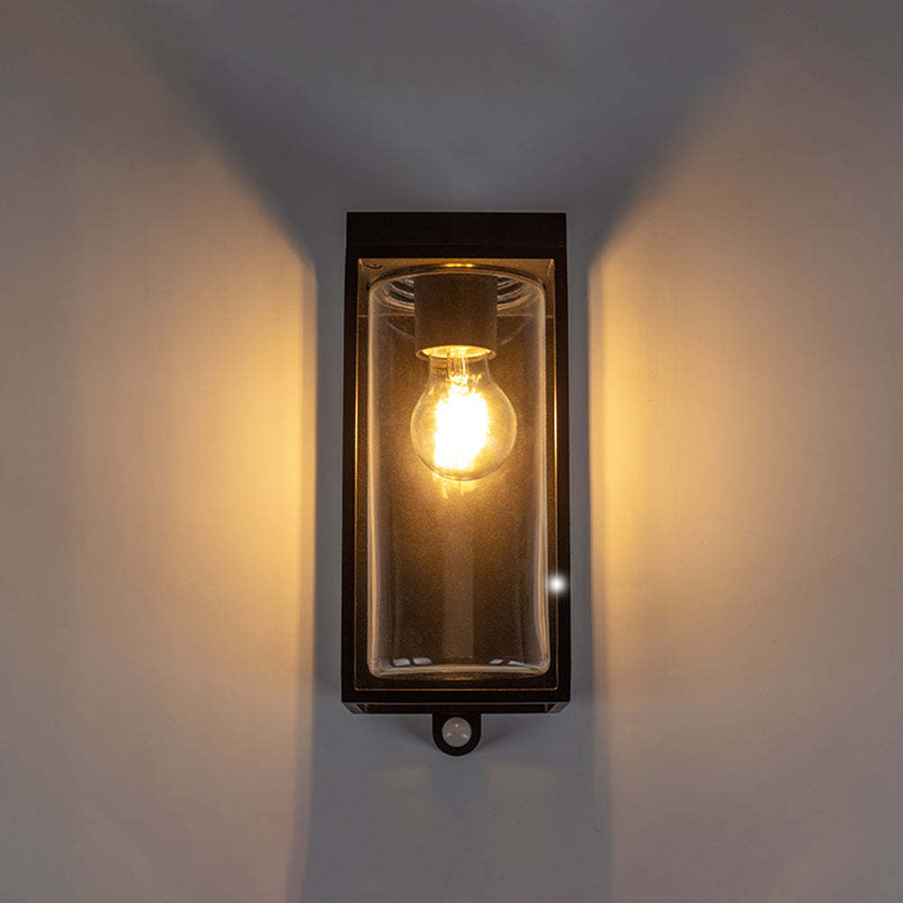 Ray Modern Rectangular Solar Waterproof Glass Outdoor Wall Lamp | ventumra