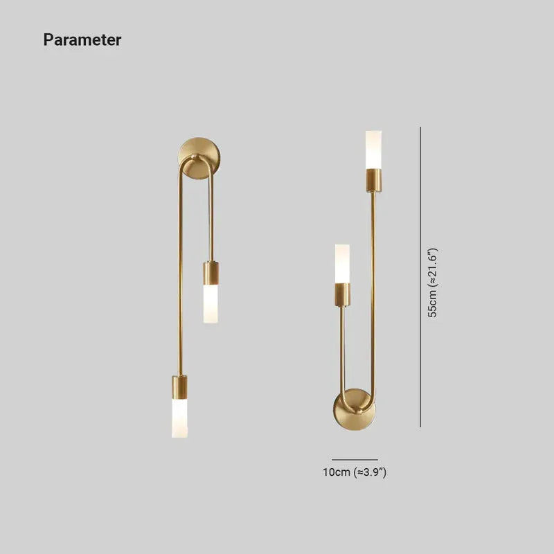 Rime Modern Wall Sconce for Bedeside Gold 2 PCS | ventumra