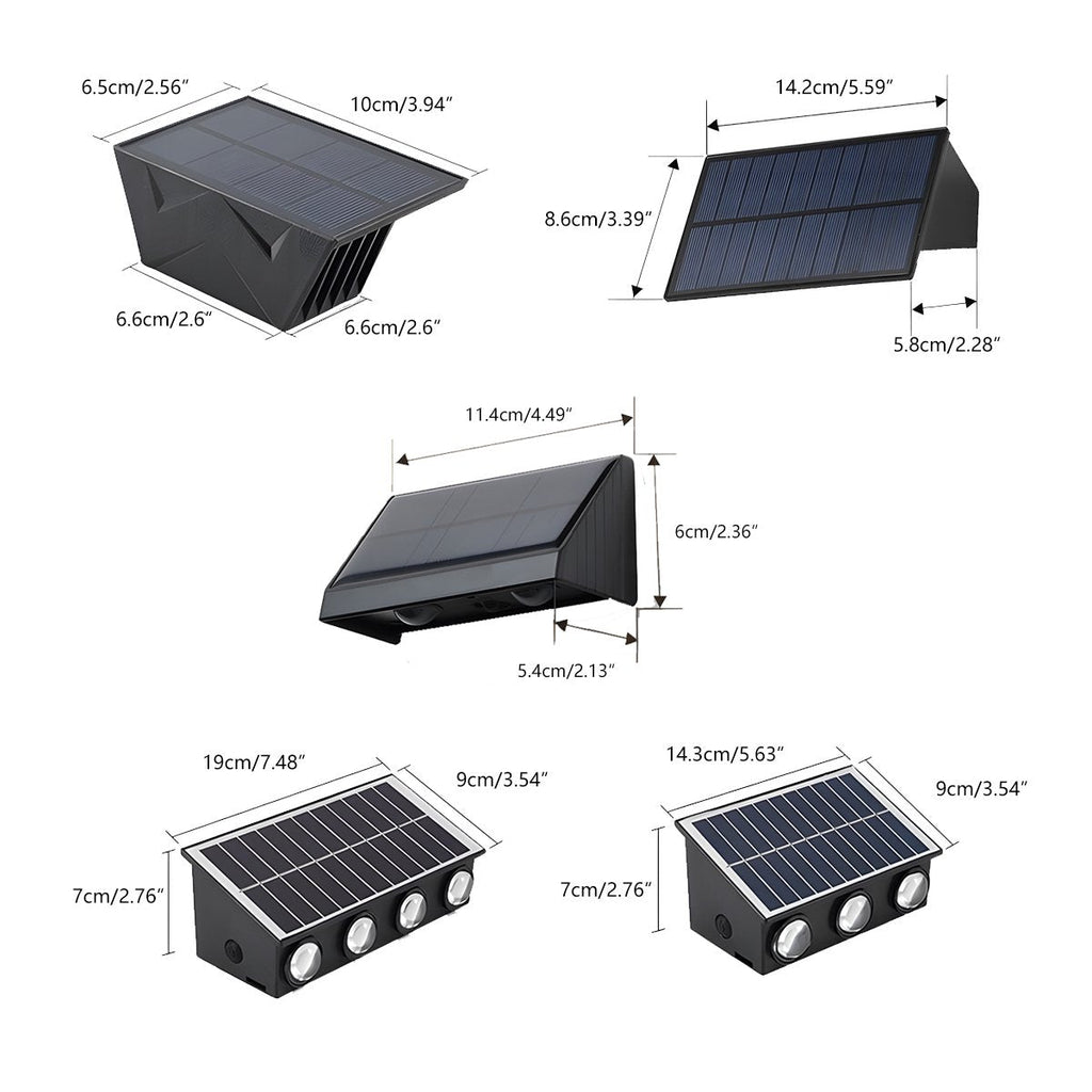 Solar Geometric Up Down Wall Light | Ventumra